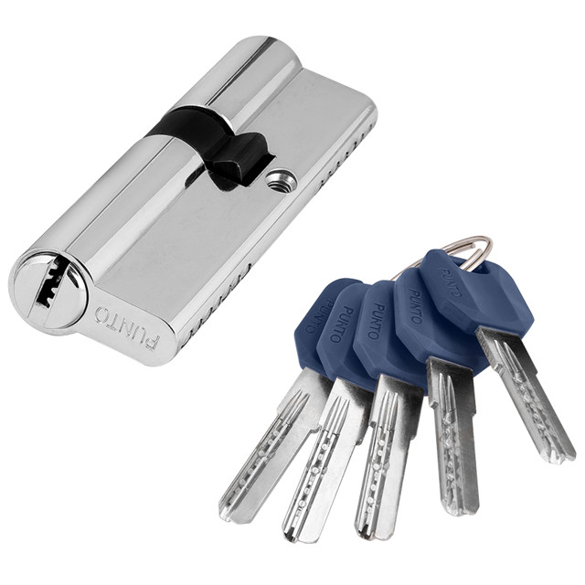 цилиндр ключевой Punto Lock z400 70мм 45х45 хром
