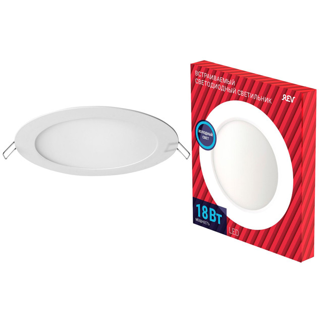светильник встраиваемый LED REV SuperSlim 190мм 18Вт 6500К металлический