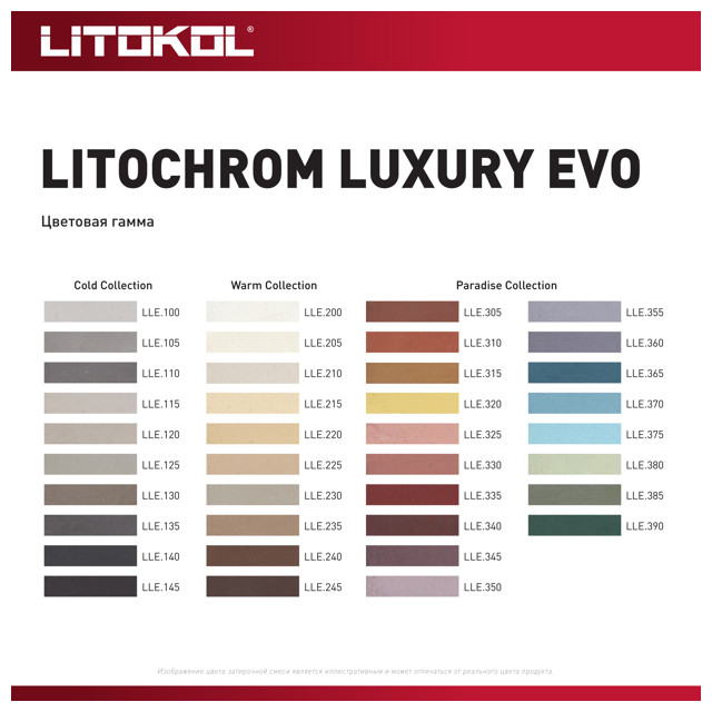 затирка для швов LITOKOL Litochrom Luxury Evo эласт. 1-10мм 2кг жемчужно-серая