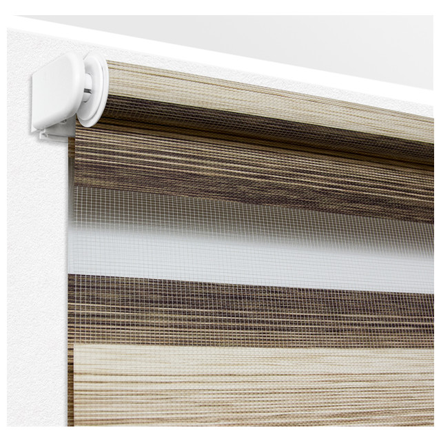 штора рулонная УЮТ Ливерпуль день/ночь 50х160см бежево-коричневая, арт.62.РШТО.8833.050х160