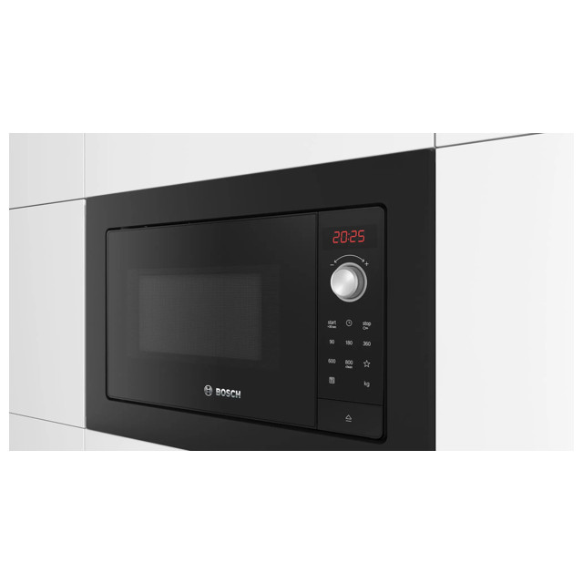 печь СВЧ встраиваемая BOSCH Serie 2 BFL623MC3 20л черный