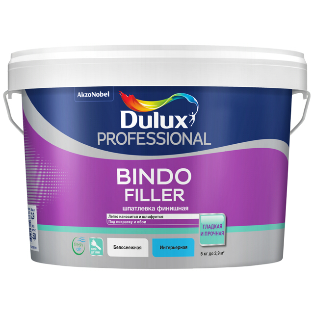 шпатлевка готовая DULUX Bindo Filler финишная 5кг