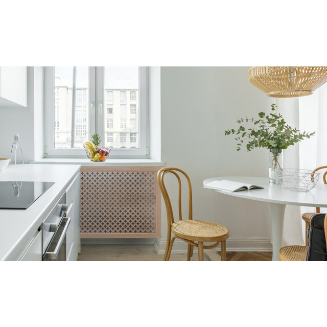 экран для радиатора DELUXE 90х60см Готико Дуб скандинавский МДФ