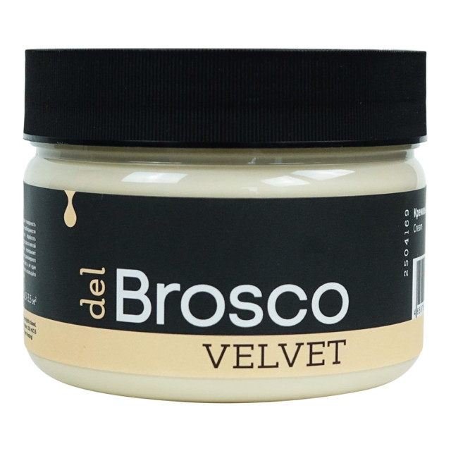 краска акриловая DEL BROSCO Velvet интерьерная 0,25л бежевая, арт.2504169