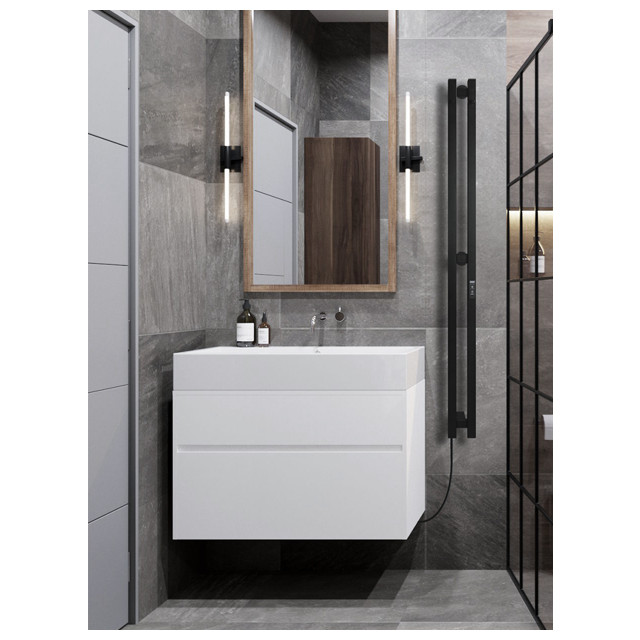 полотенцесушитель электрический INDIGO Style PRO 1200х100мм 65Вт таймер черный муар