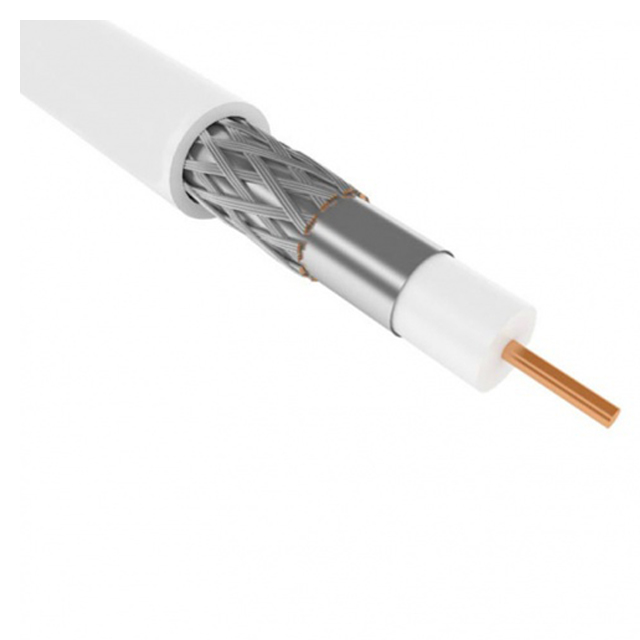 кабель коаксиальный ТВ GODIGITAL SAT-752 1,02 CU/CCA/CCA64 75 Ом white