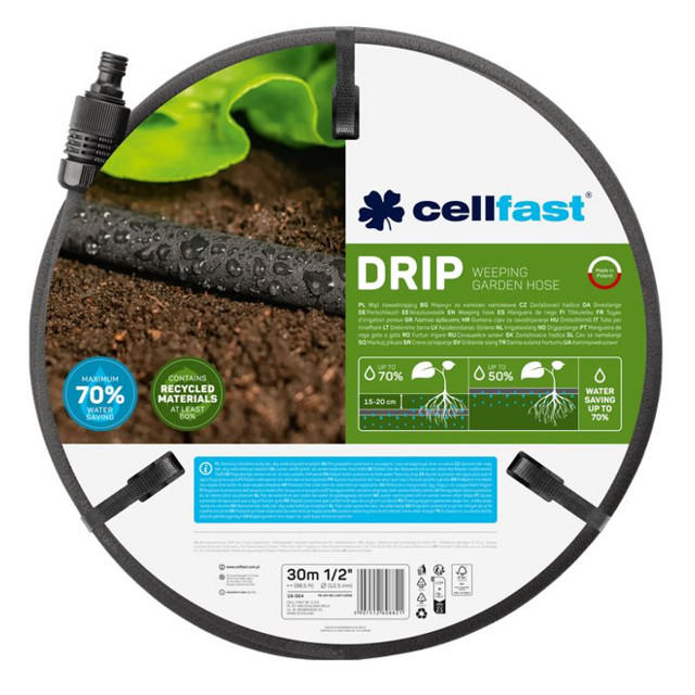 шланг сочащийся CELLFAST DRIP 1/2" 30м 3Бар