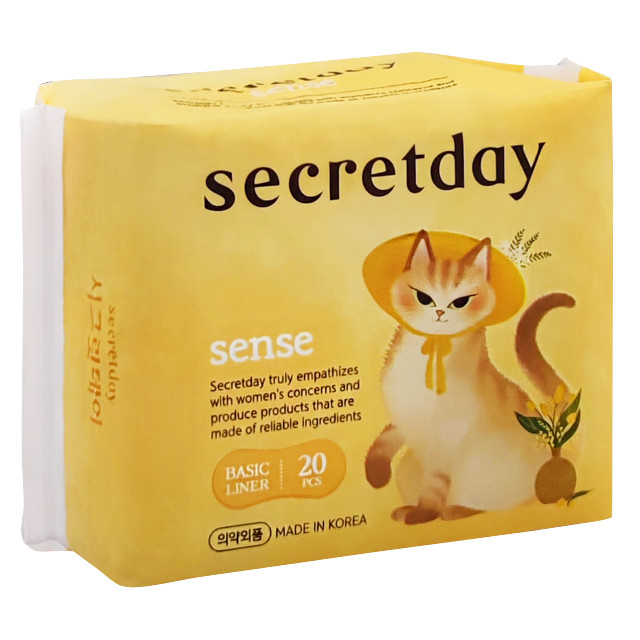 прокладки SECRETDAY Sense 20шт 15,5см органические ультратонкие дышащие