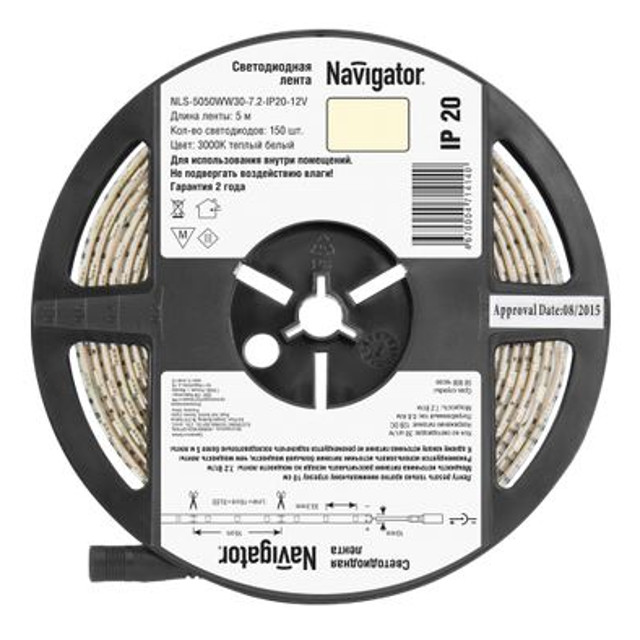 лента светодиодная LED NAVIGATOR 7,2Вт IP20 12В