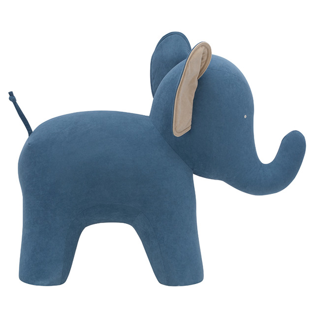 пуф Leset Elephant 400x950x750мм синий/белый