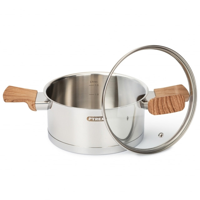 кастрюля PYREX Design 2л 18см нержавеющая сталь, индукция