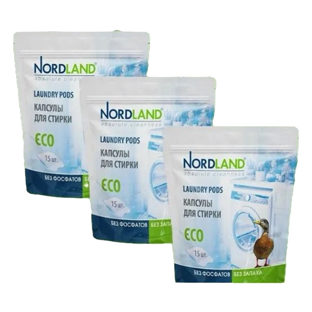 капсулы для стирки NORDLAND 15х20г