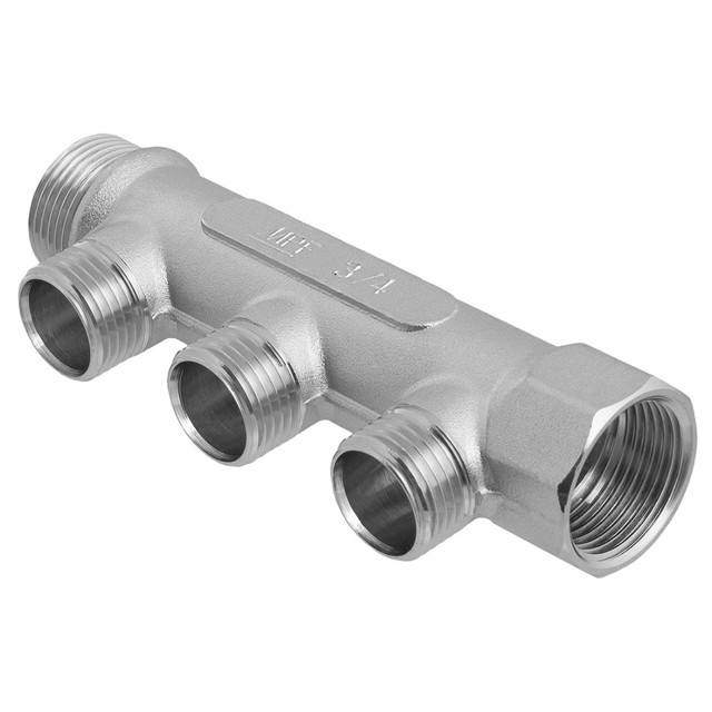 коллектор 3 выхода 3/4" х 1/2" НР латунь