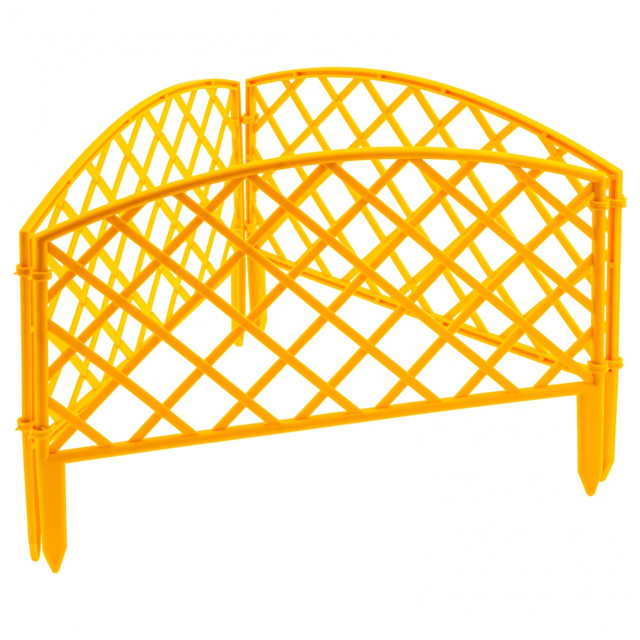 ограждение садовое Сетка 24х320см 7шт полипропилен желтый