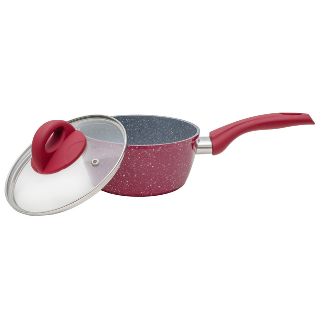 ковш MOULIN VILLA Raspberry 1,2л 16см антипр.покр. кован.алюм. стеклянная крышка индукция