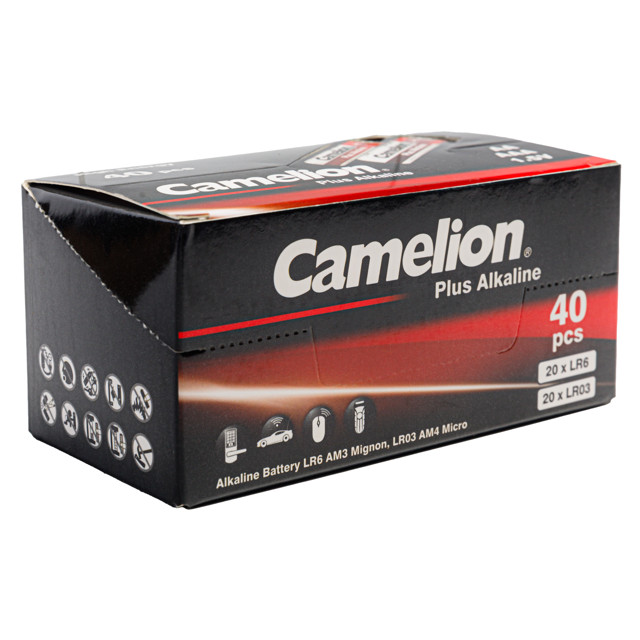 батарейка CAMELION Plus Alkaline  АА/ААА 1.5В 40 шт.