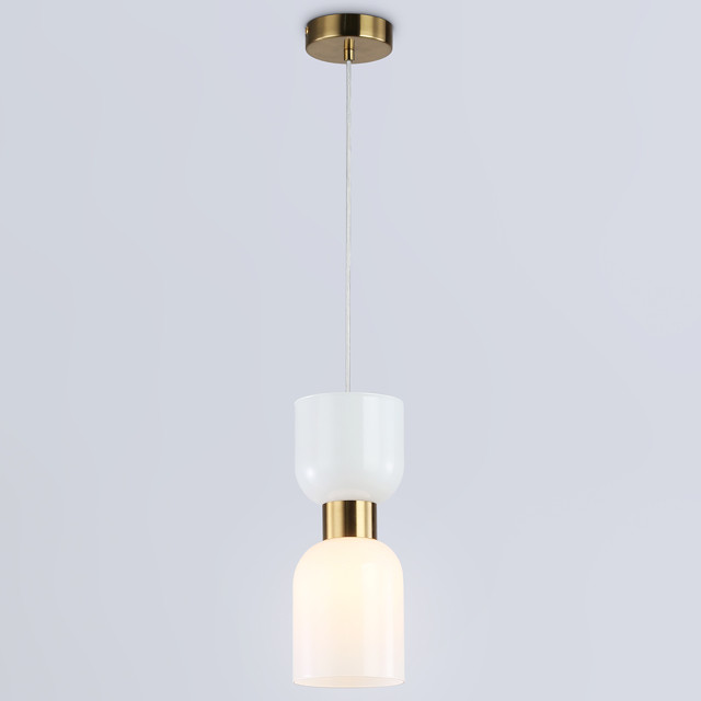 светильник подвесной AMBRELLA High Light E14 60Вт латунь/белый матовый