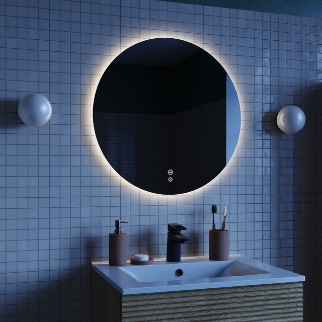 зеркало для ванной IDDIS Bild 60 см с LED-подсветка антизапотевание cенсор