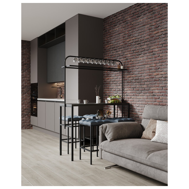 стол мини-кухня 1200х500х1710/890мм мрамор файерстоун металл/ЛДСП