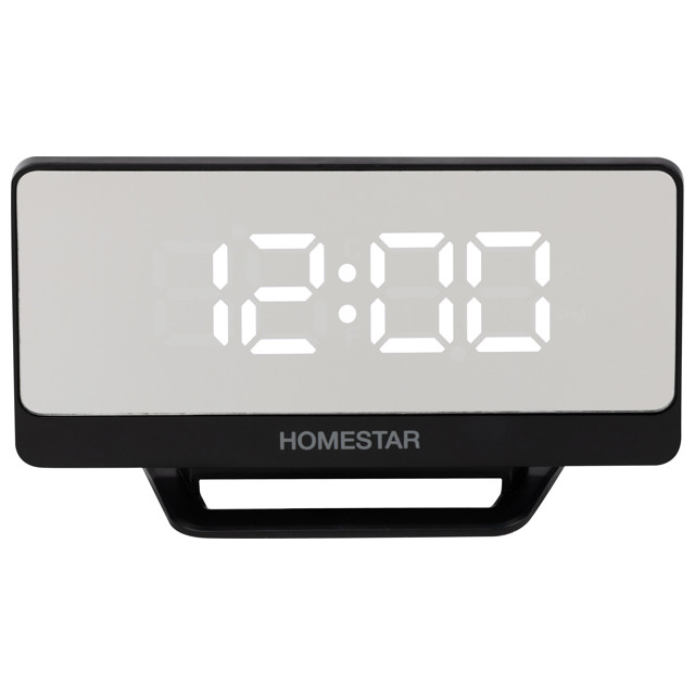 часы электронные HOMESTAR HS-0122 с будильником и термометром черный