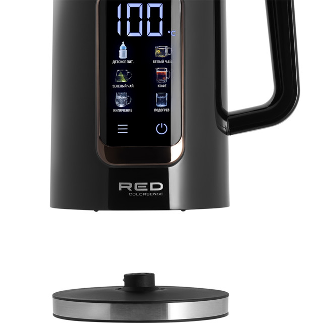 чайник RED SOLUTION AM120D 2000Вт 1,7л  металл/пластик черный