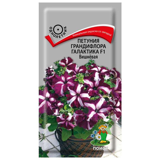 семена Петуния грандифлора Галактика F1 Вишневая ПОИСК 10шт