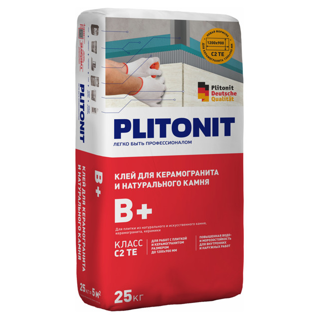 клей плиточный PLITONIT B+ для крупноформ.плиты 25кг