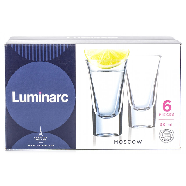 набор стопок LUMINARC Москва 6шт 50мл стекло