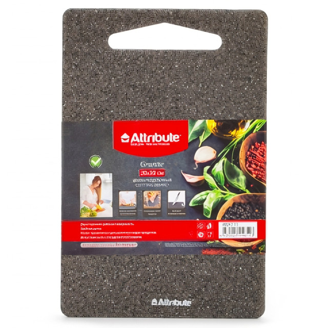 доска разделочная ATTRIBUTE Granite 30х20см прямоугольная пластик