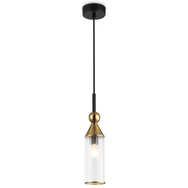 светильник подвесной AMBRELLA High Light E14 40Вт черный/латунь/прозрачный