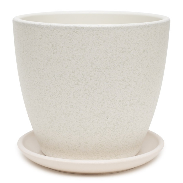 горшок бетонный с поддоном Спрей бутон 2,2л d18 h15 белый горшок бетонный с поддоном Спрей бутон 2,2л d18 h15 белый