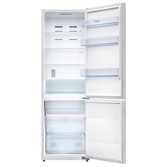 холодильник двухкамерный LEX LKB 185WIDMax No Frost 185x59,5x68 см белый