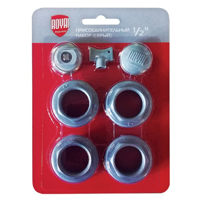 набор для подключения радиатора ROYAL THERMO 1/2&amp;quot; серебро
