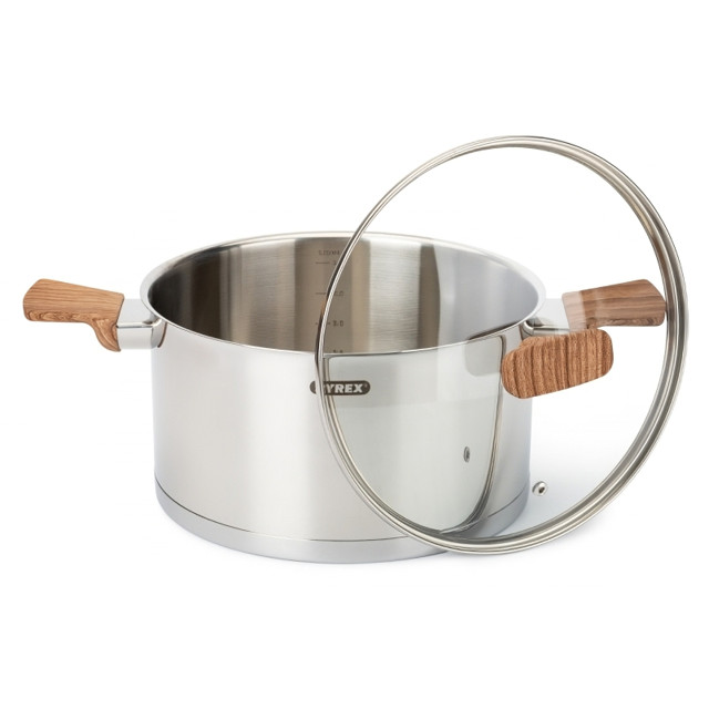 кастрюля PYREX Design 5л 24см нержавеющая сталь, индукция
