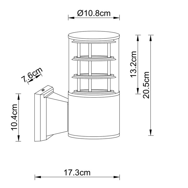 светильник уличный настенный ARTE LAMP Tokyo E27 40Вт метал, стекло, черный