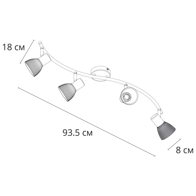 спот ARTE LAMP Parry 4x40Вт E14 металл гальванизированный античная бронза