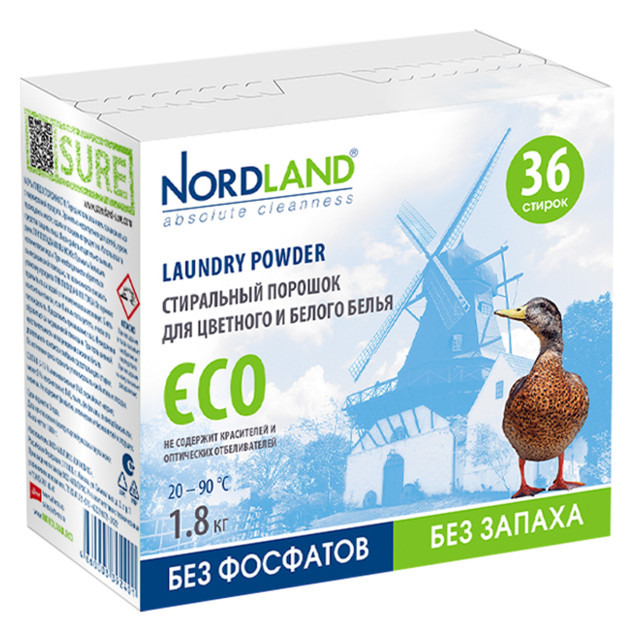 порошок  стиральный NORDLAND Eco 1,8кг