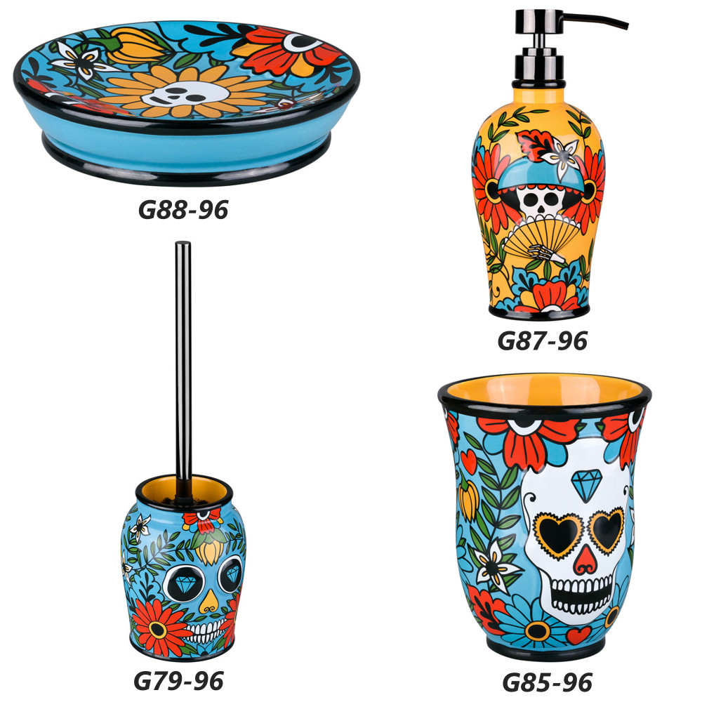 гарнитур для туалета Los Muertos керамика голубой