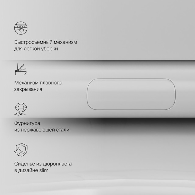 унитаз подвесной AM.PM Like AquaSpin безободковый торнадо быстросъем микролифт