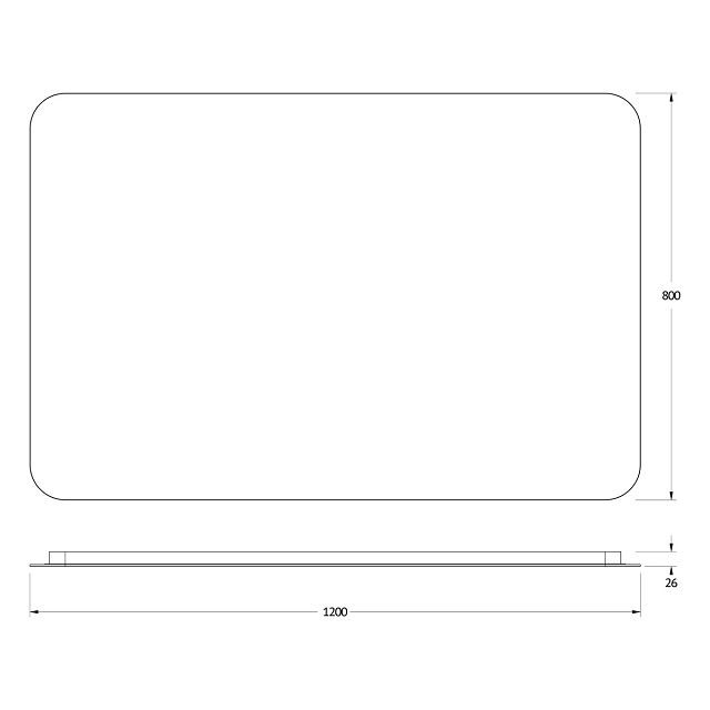 зеркало для ванной Opti Defesto 120x80см LED-подсветка