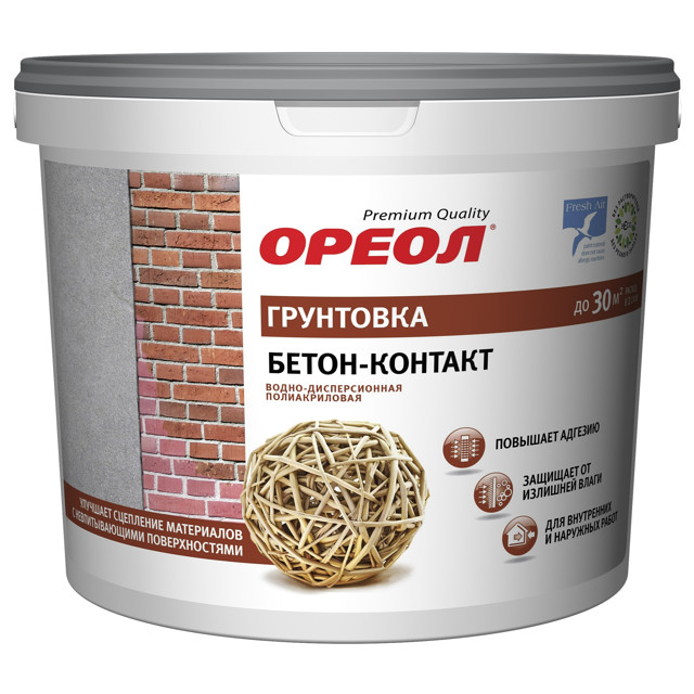 грунтовка бетон-контакт ОРЕОЛ 12кг, арт.66140
