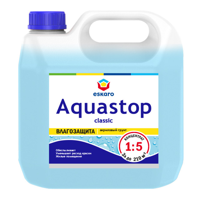 грунт влагоизолятор Eskaro Aquastop 3л концентрат 1:5, арт.0785