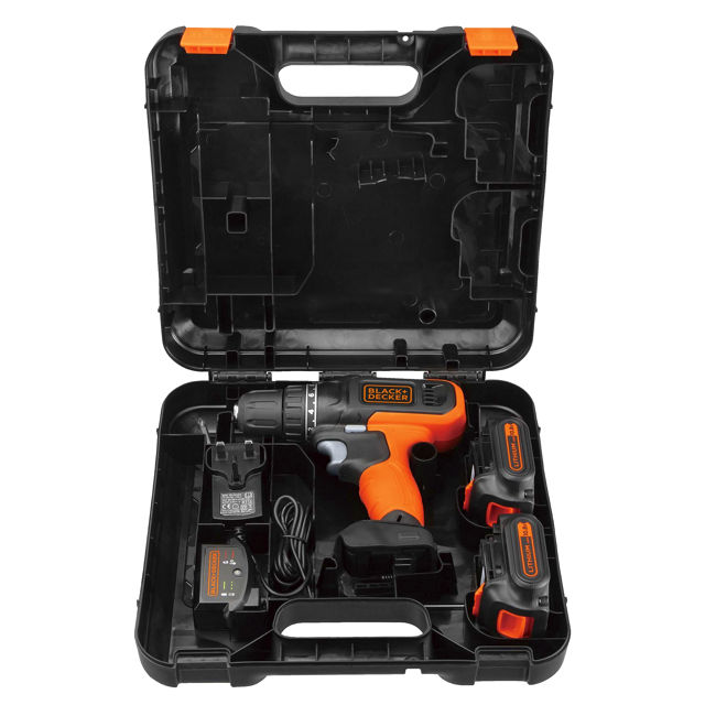 дрель-шуруповерт BLACK&DECKER BCD7122CK-RU 10,8В Li-lon 1,5Ач 2 аккумулятора