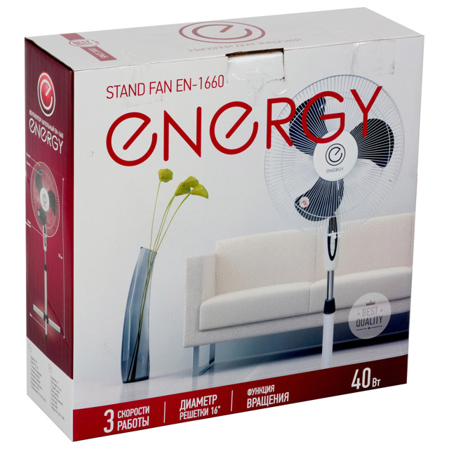 вентилятор напольный ENERGY EN-1660 60Вт 3 режима белый