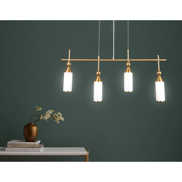 светильник подвесной AMBRELLA High Light E14 4х40Вт латунь/белый матовый