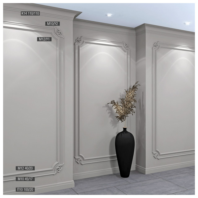 плинтус потолочный BELLO-DECO К 14 110х110х2000мм полимер(xps) белый, арт. 00-00104360