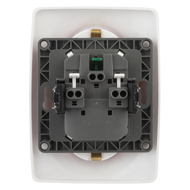 розетка 2 поста ЭРА, серия 12 с заземлением, белый