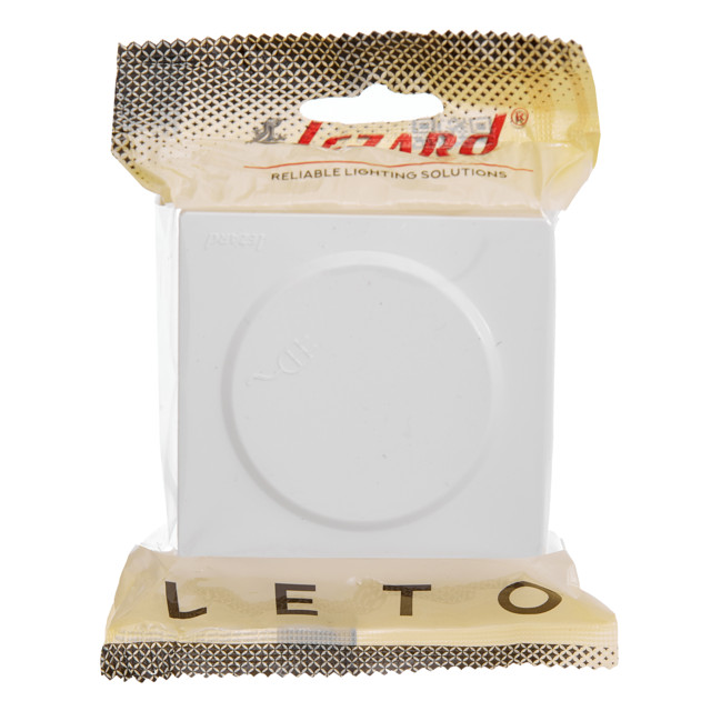 розетка 1 пост LEZARD Leto с/з ПБТ с крышкой белый