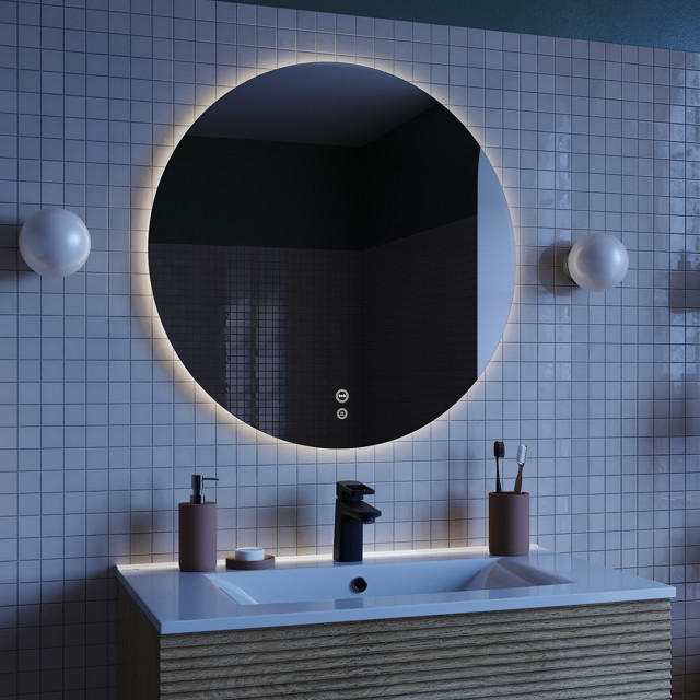 зеркало для ванной IDDIS Bild 80 см с LED-подсветка антизапотевание cенсор