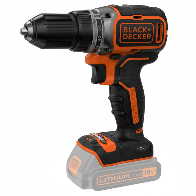 дрель-шуруповерт BLACK&DECKER BL186N-XJ 18В Li-Ion бесщеточная без АКБ и ЗУ